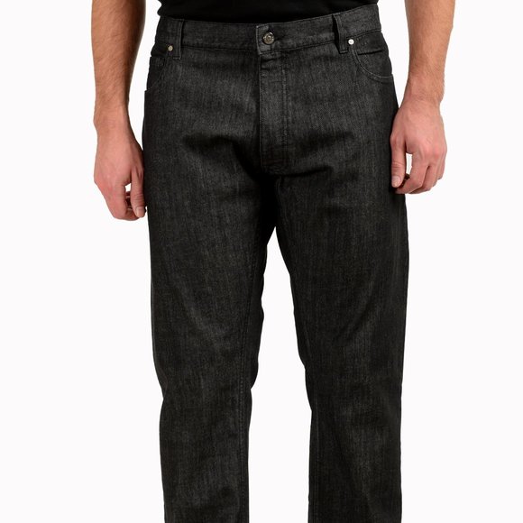 Z Zegna Men's Black Straight Leg Jeans US 40 IT 56